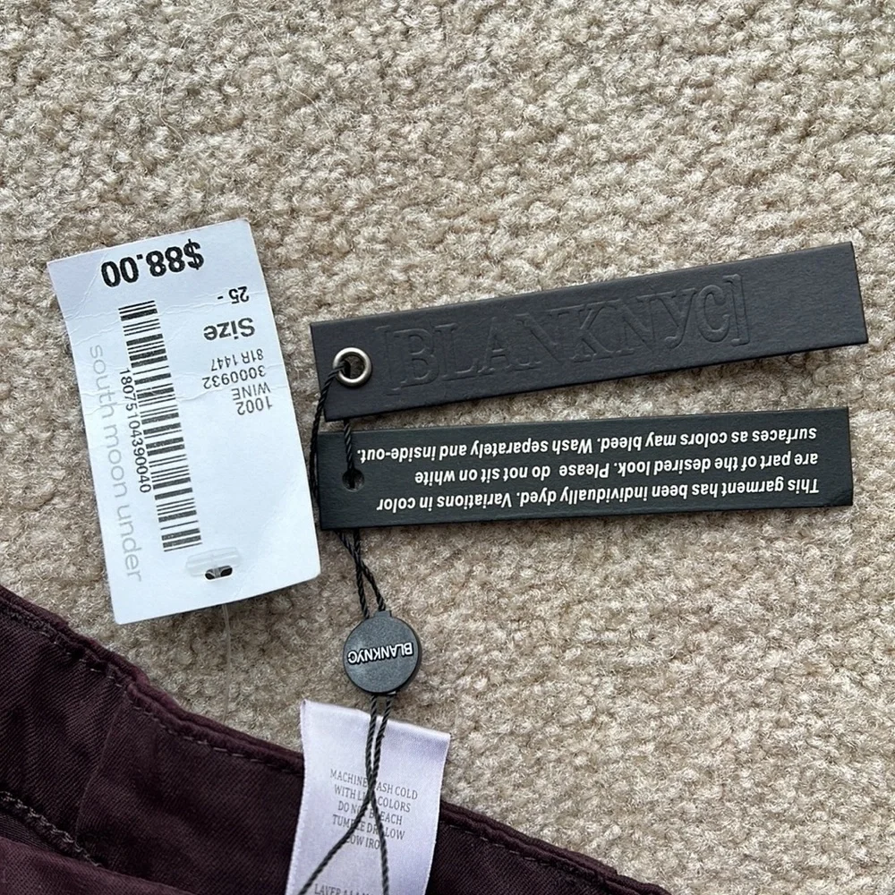 NTW Maroon Blank NYC pants size 25 - Picture 7 of 7